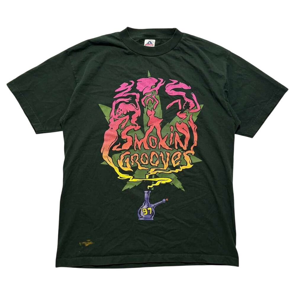 VTG 1997 Smoking Grooves Tour Outkast The Roots Erykah Badu T-Shirt XL Green